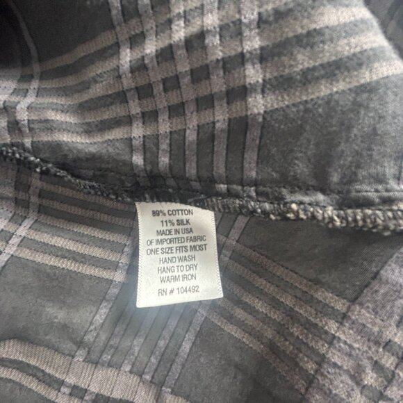 Itemz Chris Baumgartner Womens Plaid Button-Up Tunic Shirt Jacket Cotton/Silk - Picture 4 of 10